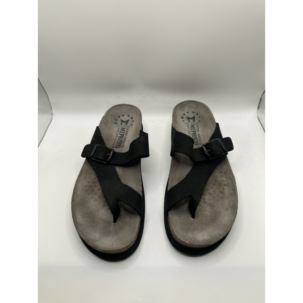 Mephisto Helen sandals Black Leather Size 37, Women's 7 - Picture 1 of 9